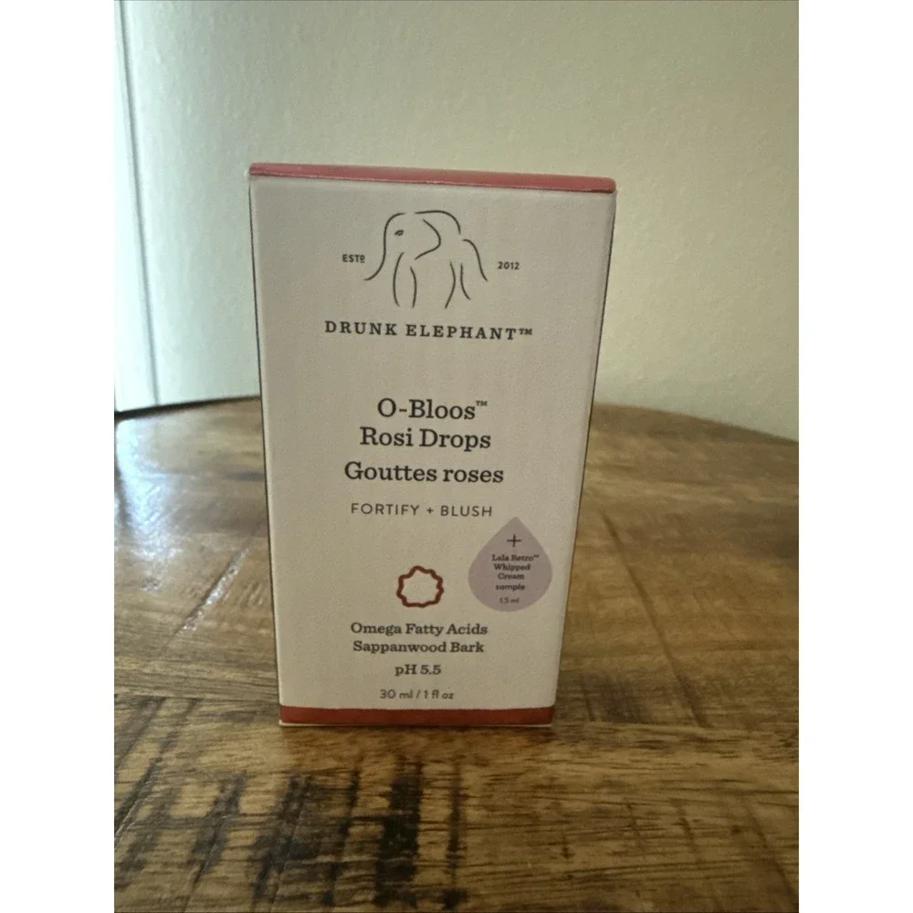 Drunk Elephant O-Bloos Rosi Drops Liquid Blush Buildable Natural 1 fl oz. NIB
